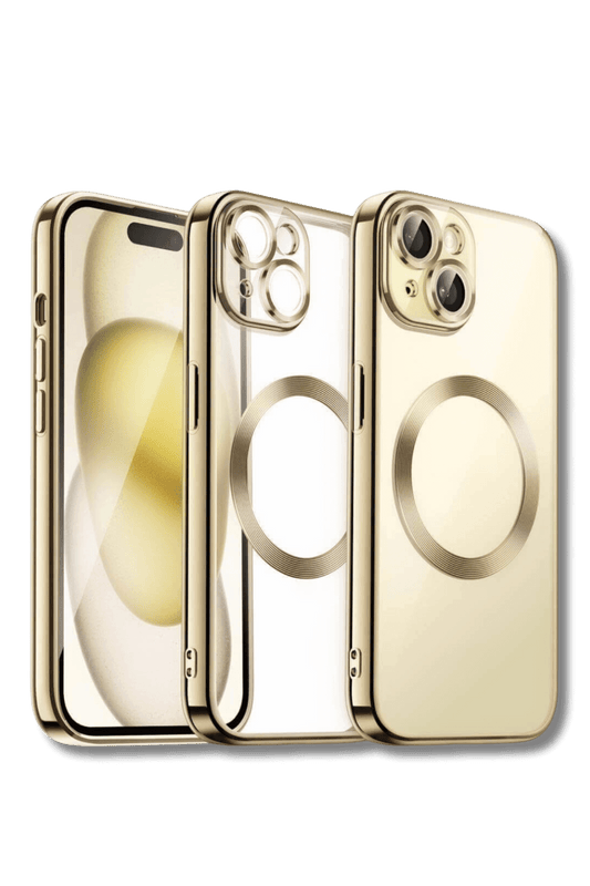 Husa Magnetică iPhone - Eleganță Auriu Lucios